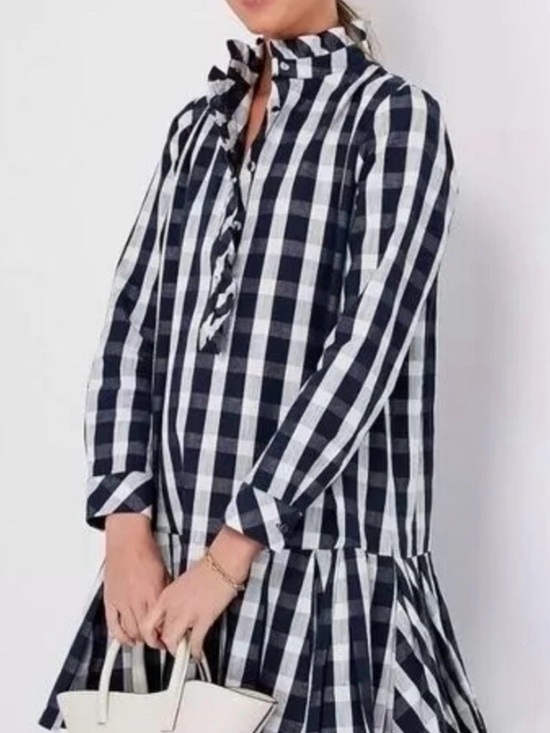 Tuckernuck Dresses & Skirts - Tuckernuck navy and White Gingham Tate Dress